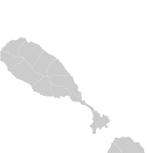 Map of Saint Kitts and Nevis
