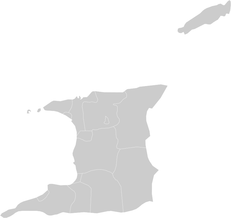 Map of Trinidad and Tobago